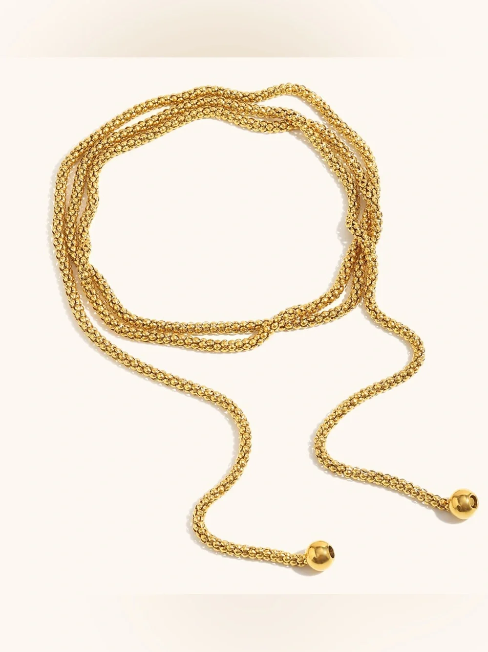 Gold Rope Lariat Necklace Wrap MultiSTYLE necklace